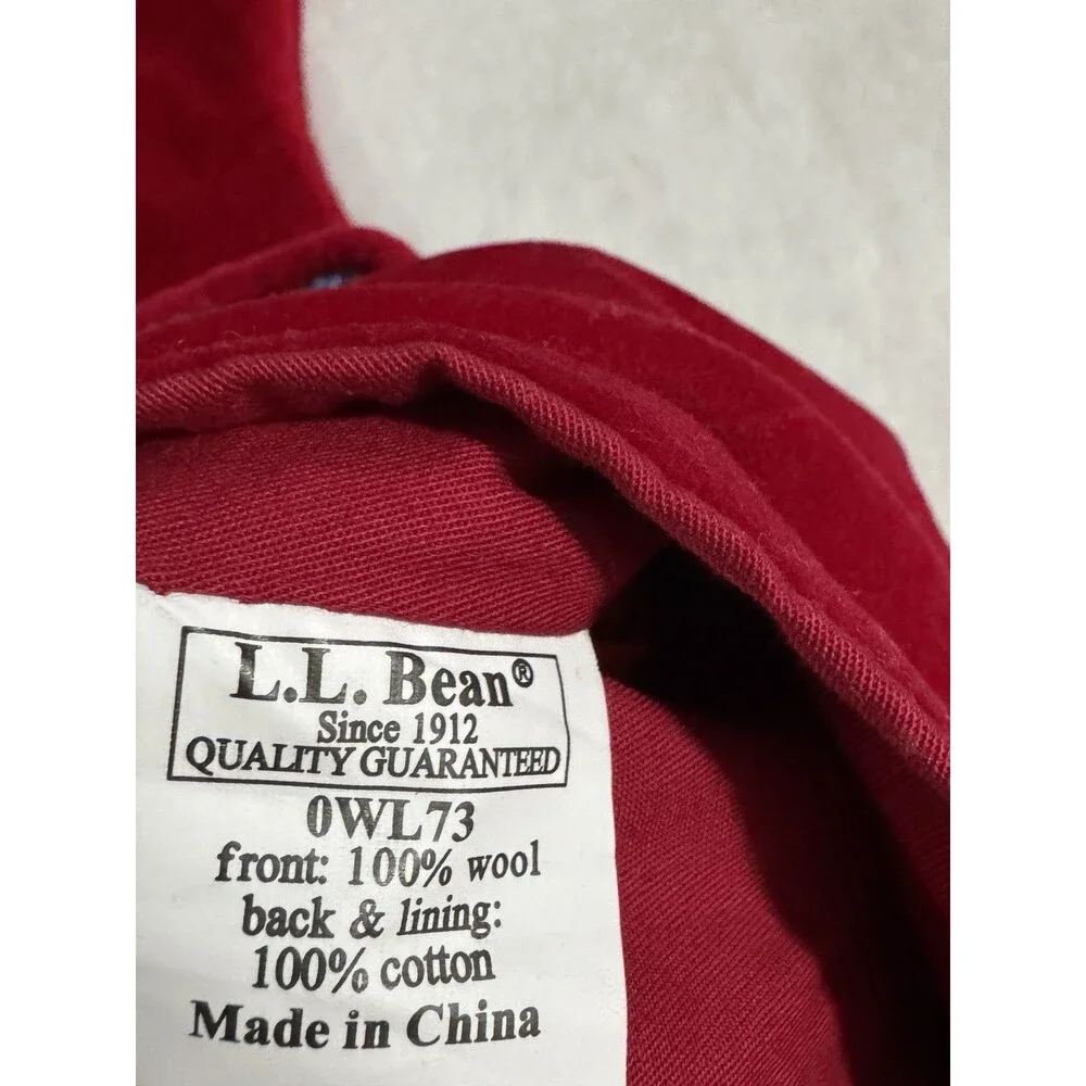 LL BEAN Needlepoint Christmas Stocking Train 100% Wool Front Marcus Holiday